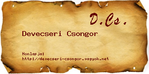 Devecseri Csongor névjegykártya