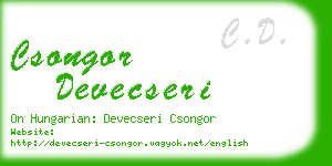 csongor devecseri business card